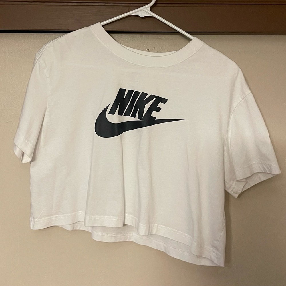 White Nike crop top
